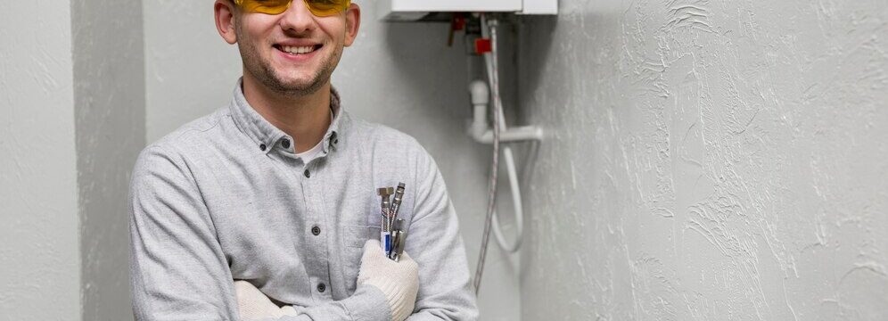 Plumber Repairing Water Heater